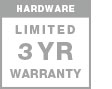 hardware limited 3 year warranty